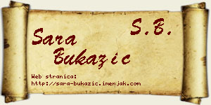 Sara Bukazić vizit kartica